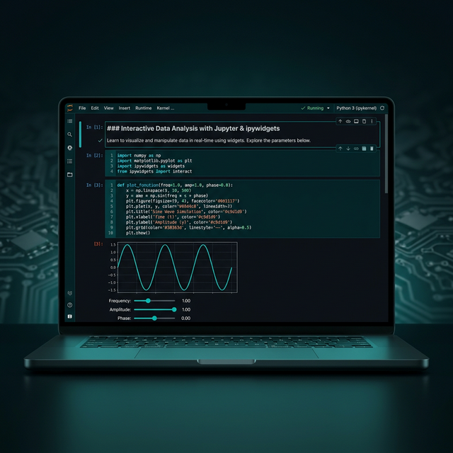 Formation Jupyter Notebook — dashboard interactif avec widgets et graphiques