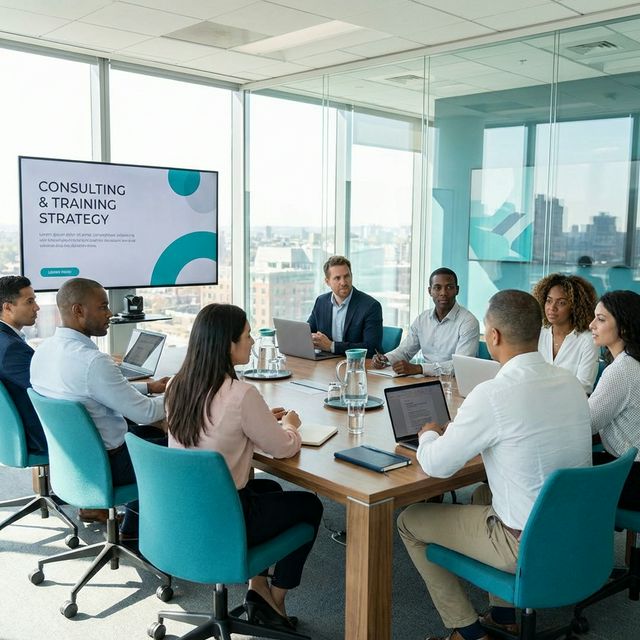 Réunion de conseil stratégique IA